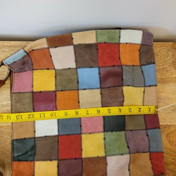 Lucky Brand Leather Patchwork Hobo Bag - Picture 9 of 12